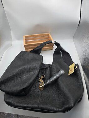 House of Milano Lether Bag and clutch combo